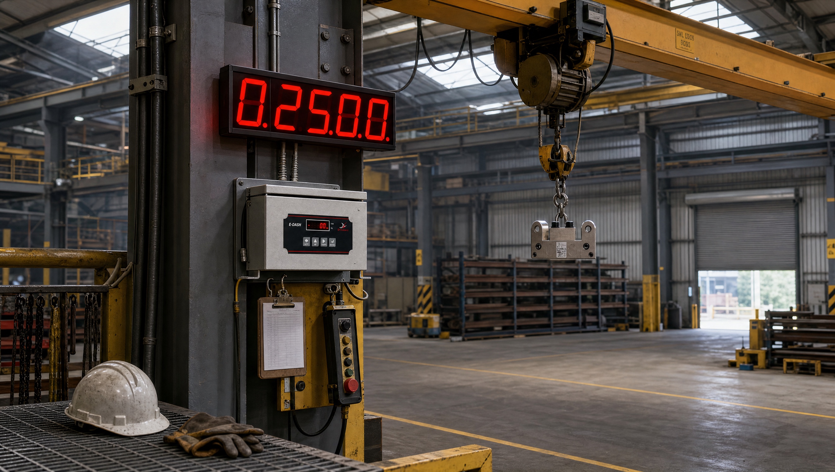 E-Dash safe load indicator live on an EOT crane